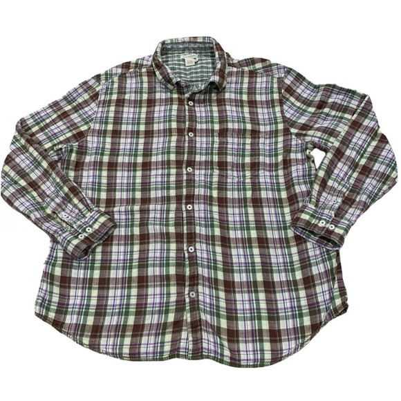 Carbon 2 Cobalt‎ Men’s Long Sleeve Button Soft Plaid Check Flannel Shirt Size XL - Picture 2 of 12